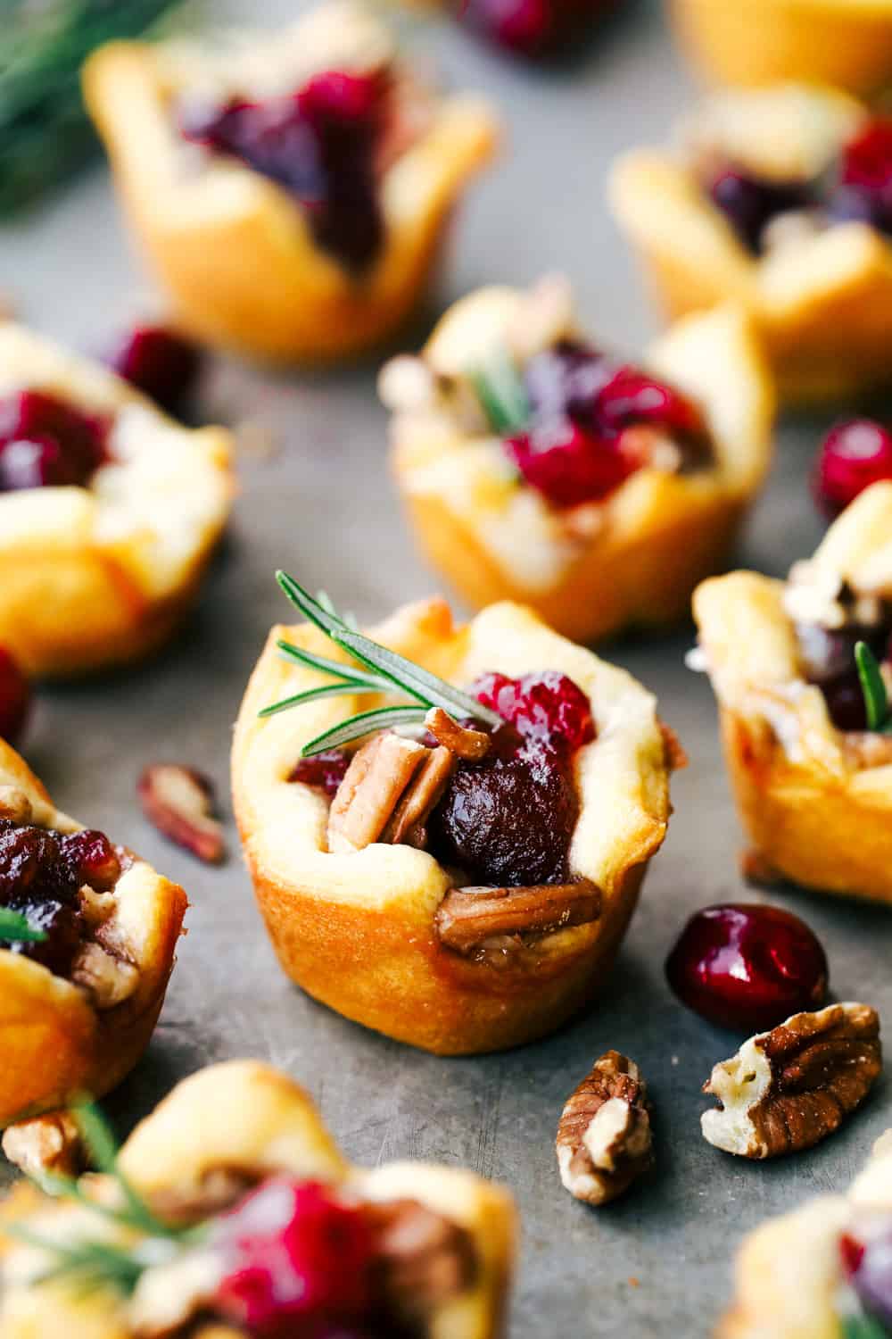 Warm Brie Appetizer with Cranberries and Walnuts