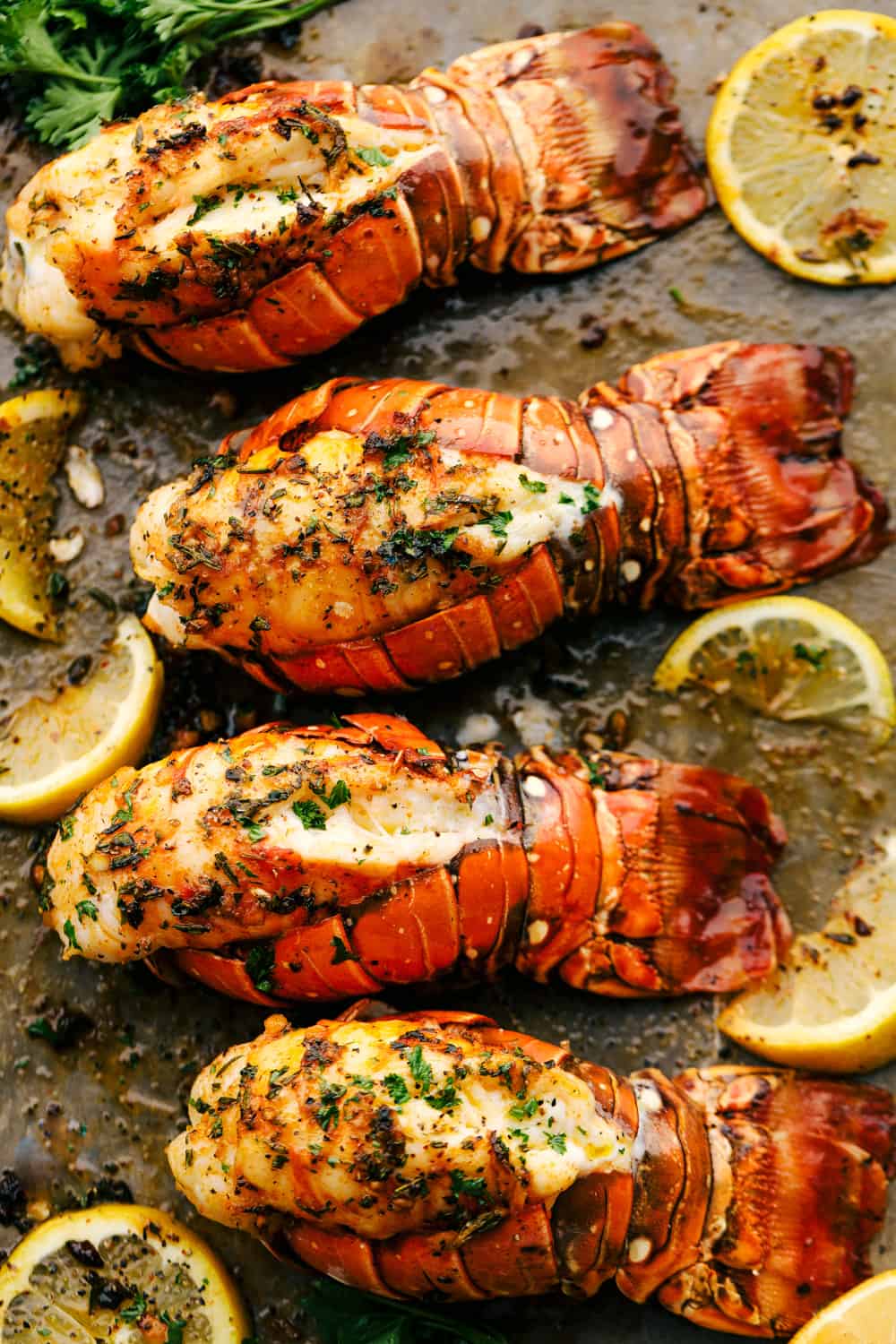 Broiled Lobster Tails With Garlic Lemon Butter Gimme Delicious