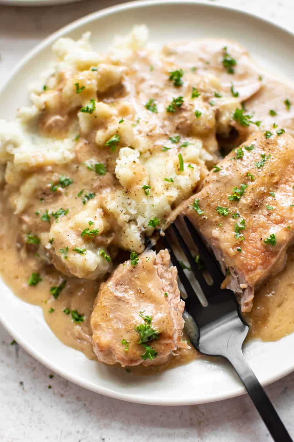 chuletas de cerdo Crock-Pot tiernas