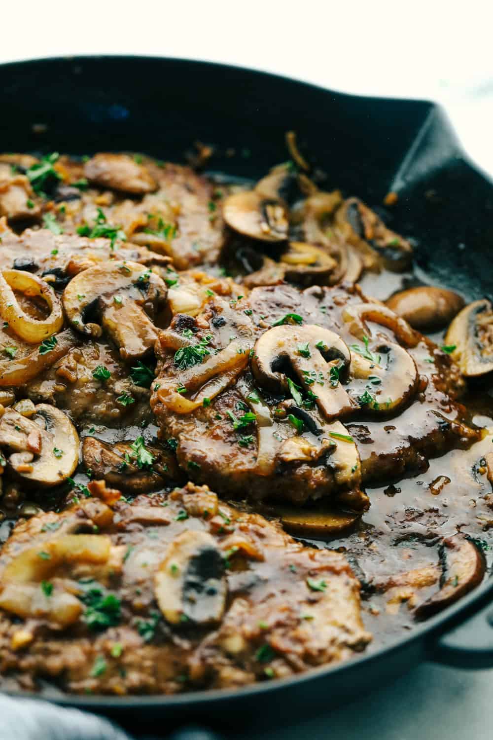 Easy Beef Cube Steak with Mushroom Gravy - 29