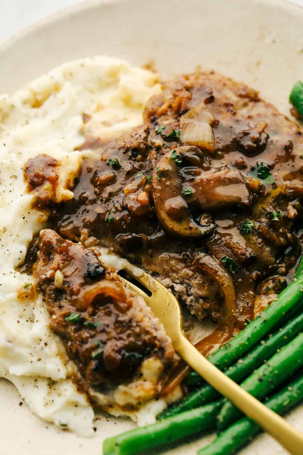 Easy Beef Cube Steak with Mushroom Gravy - 49