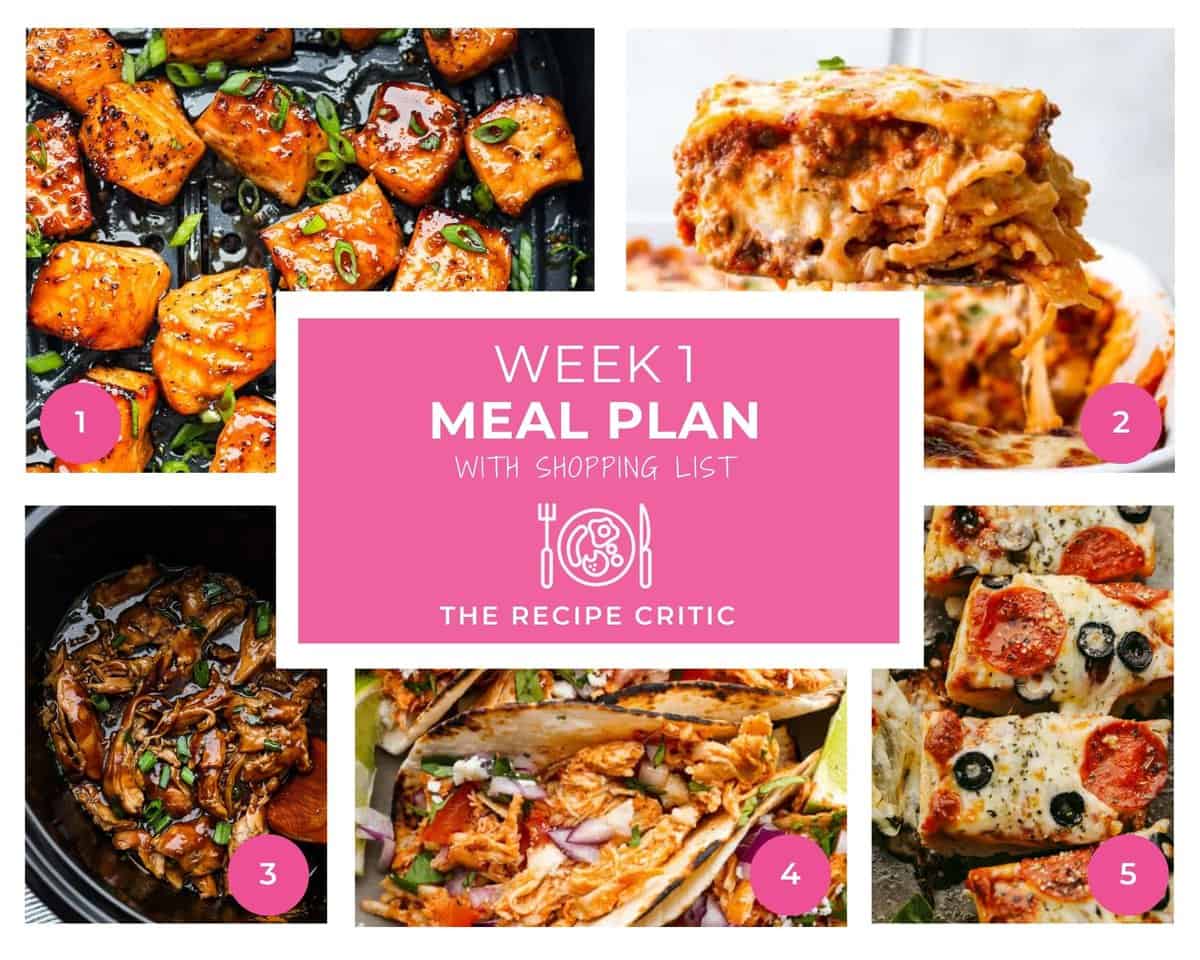 Week 1 Meal Plan | The Recipe Critic | From The Horse`s Mouth