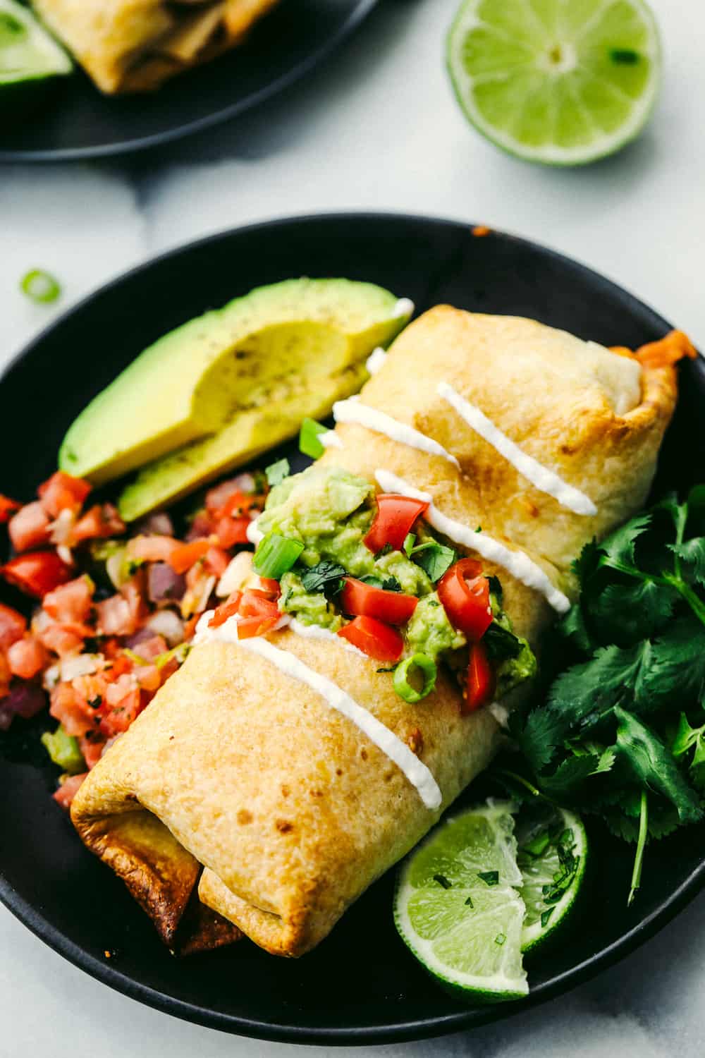 Homemade Chicken Chimichangas (Baked or Pan Fried!) - Yummy Recipe