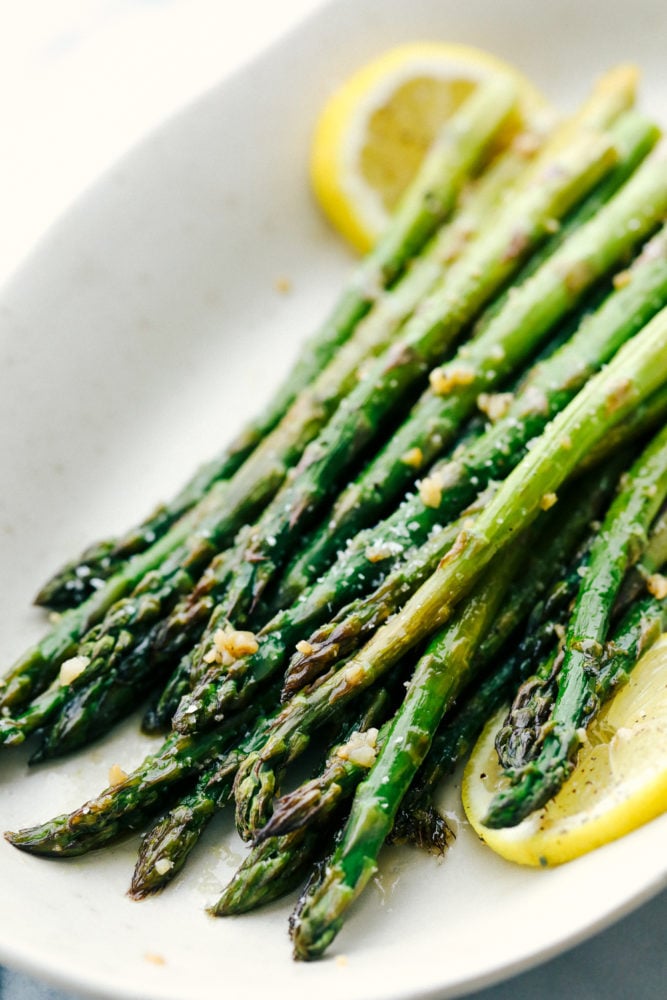 Roasted Lemon Honey Garlic Asparagus - Yummy Recipe