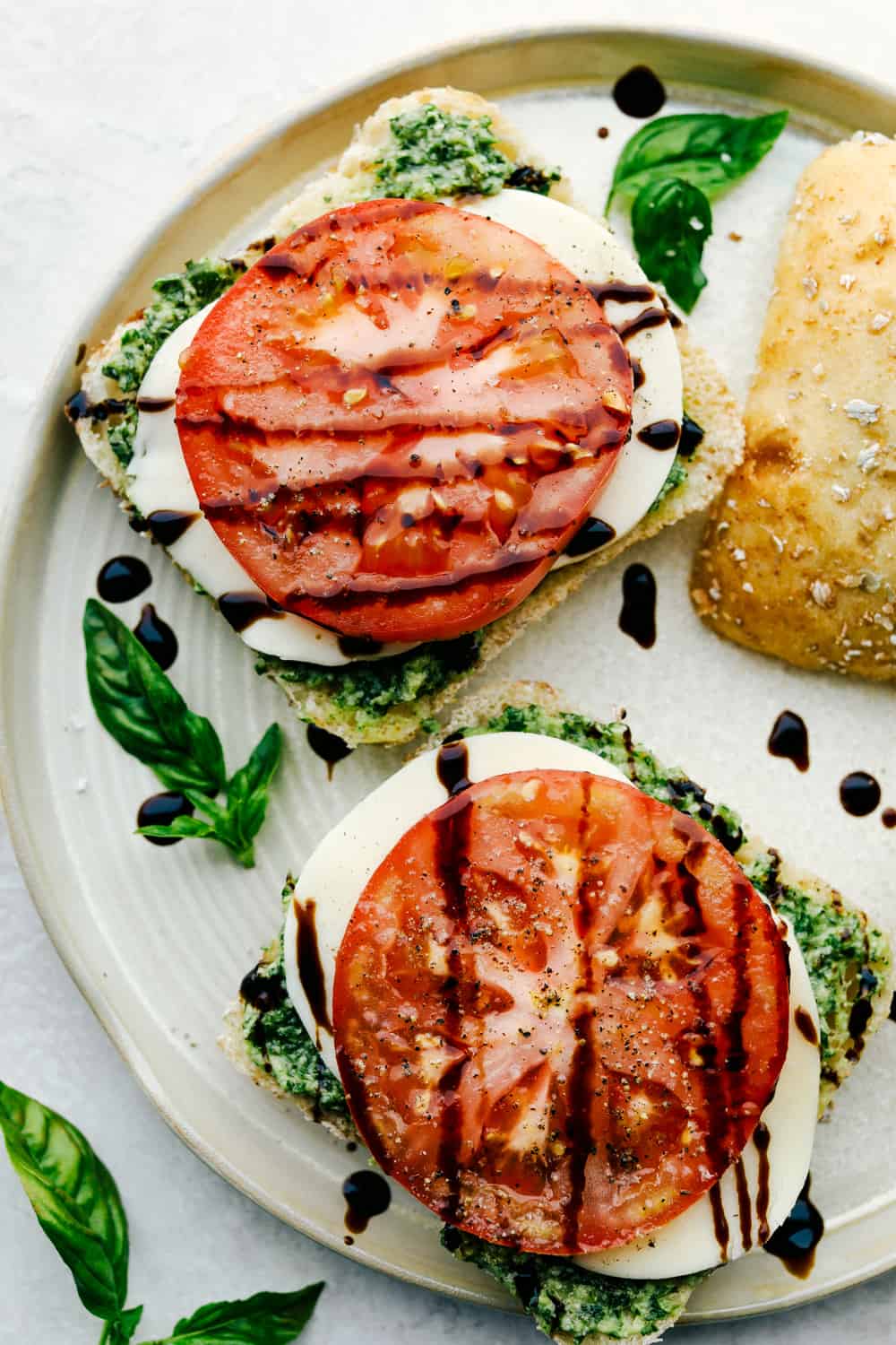 Caprese Sandwich with Basil Pesto - Yummy Recipe