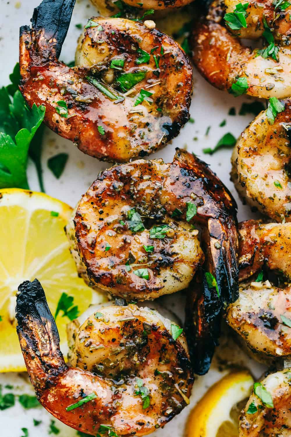 Shrimp on the outlet grill