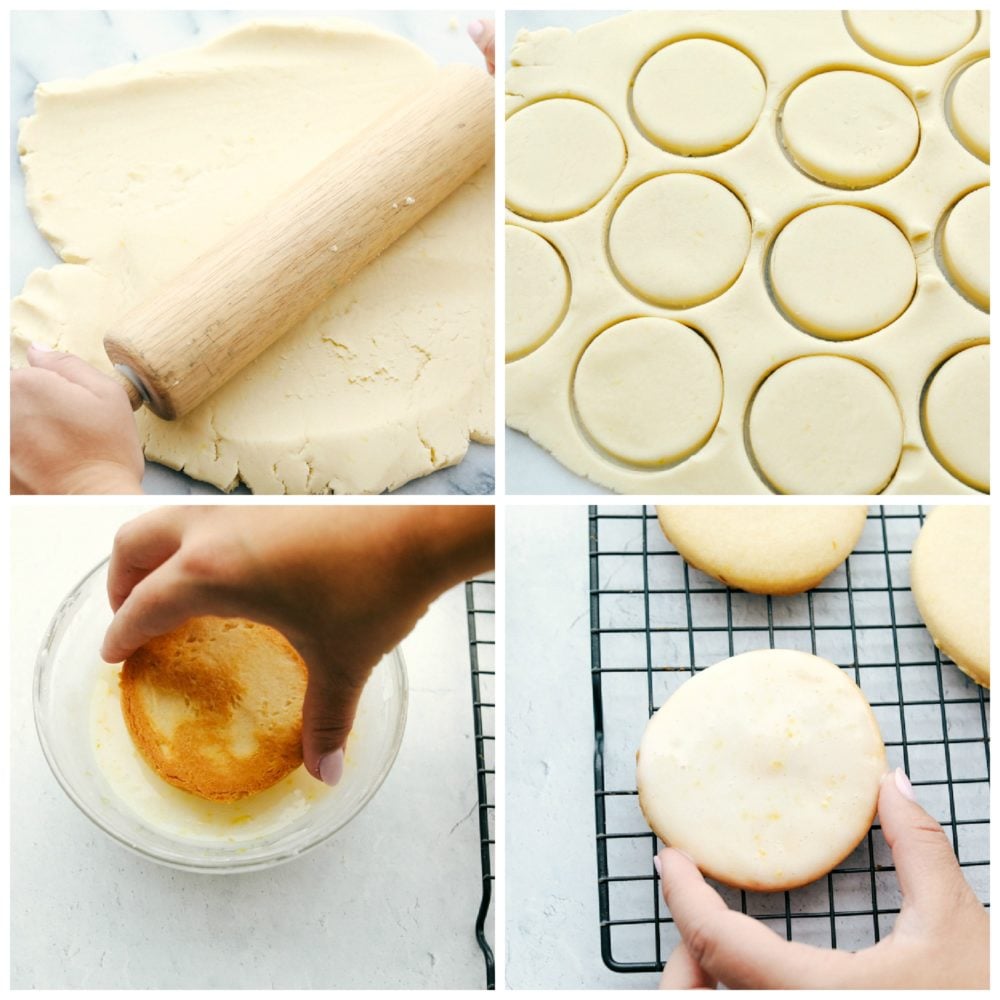 Steps to make lemon shortbread cookies.