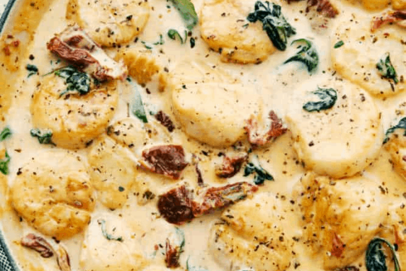 Creamy Tuscan Garlic Scallops (In 25 Minutes!) | The Recipe Critic