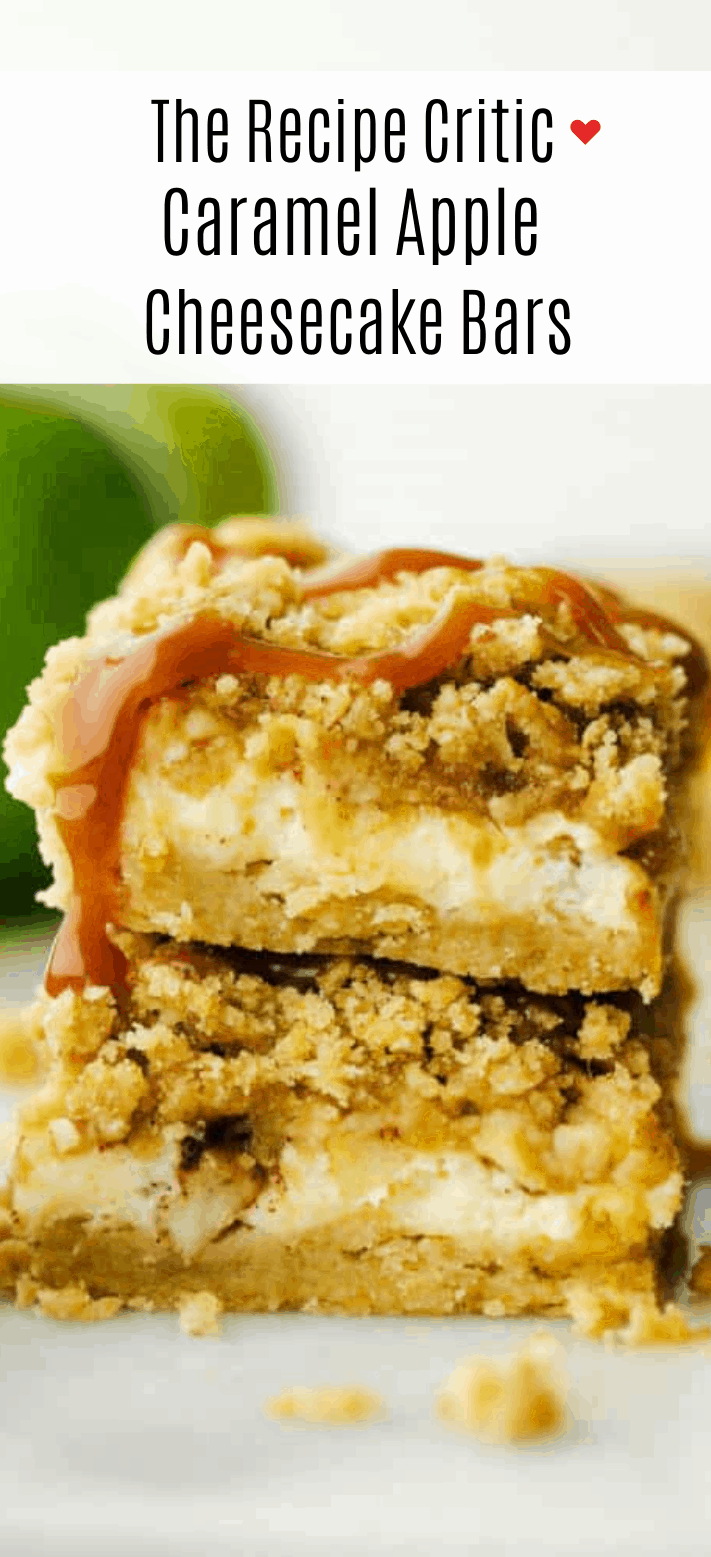 The Best Caramel Apple Cheesecake Bars | therecipecritic