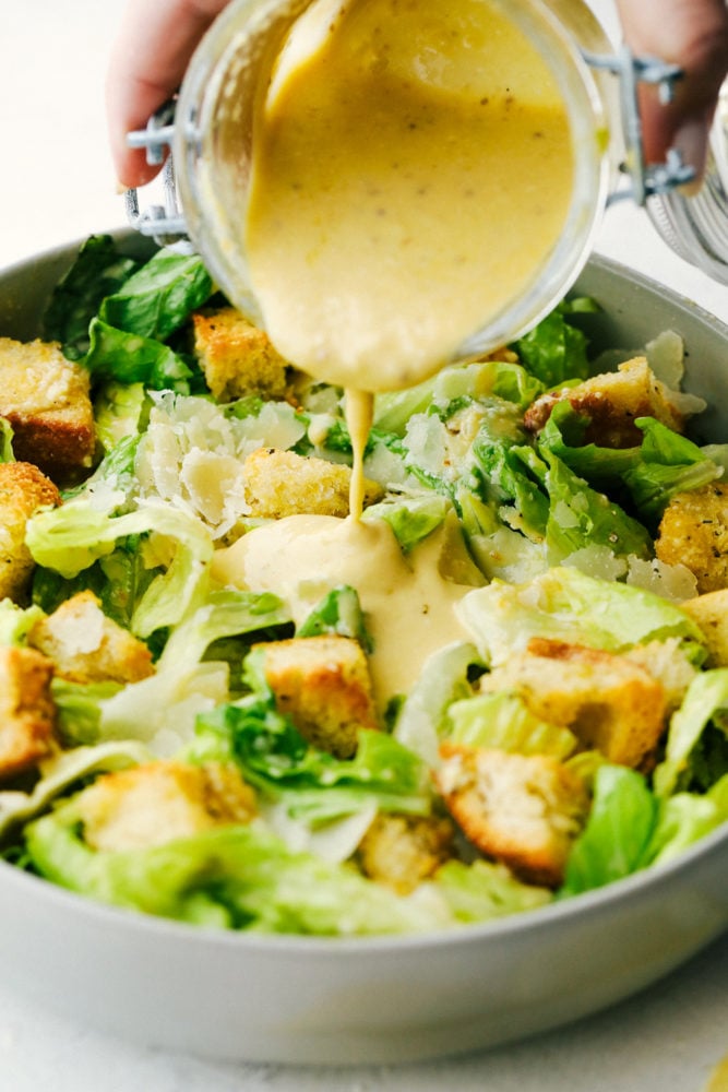 Rich and Creamy Authentic Caesar Dressing.