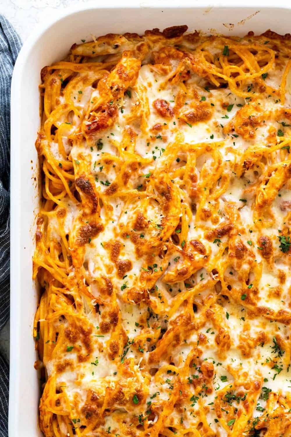 Chicken Spaghetti Baked Recipe | The Recipe Critic - BLOGPAPI