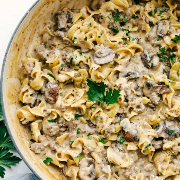 One Pot Ground Beef Stroganoff - Varsha's Recipes