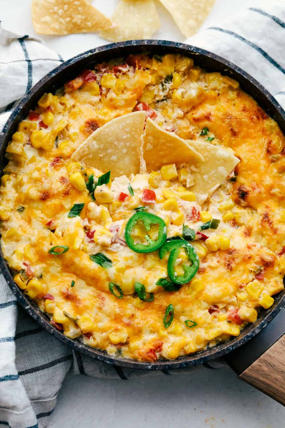 Cheesy Hot Corn Dip (Oven or Slow Cooker Recipe) - BLOGPAPI