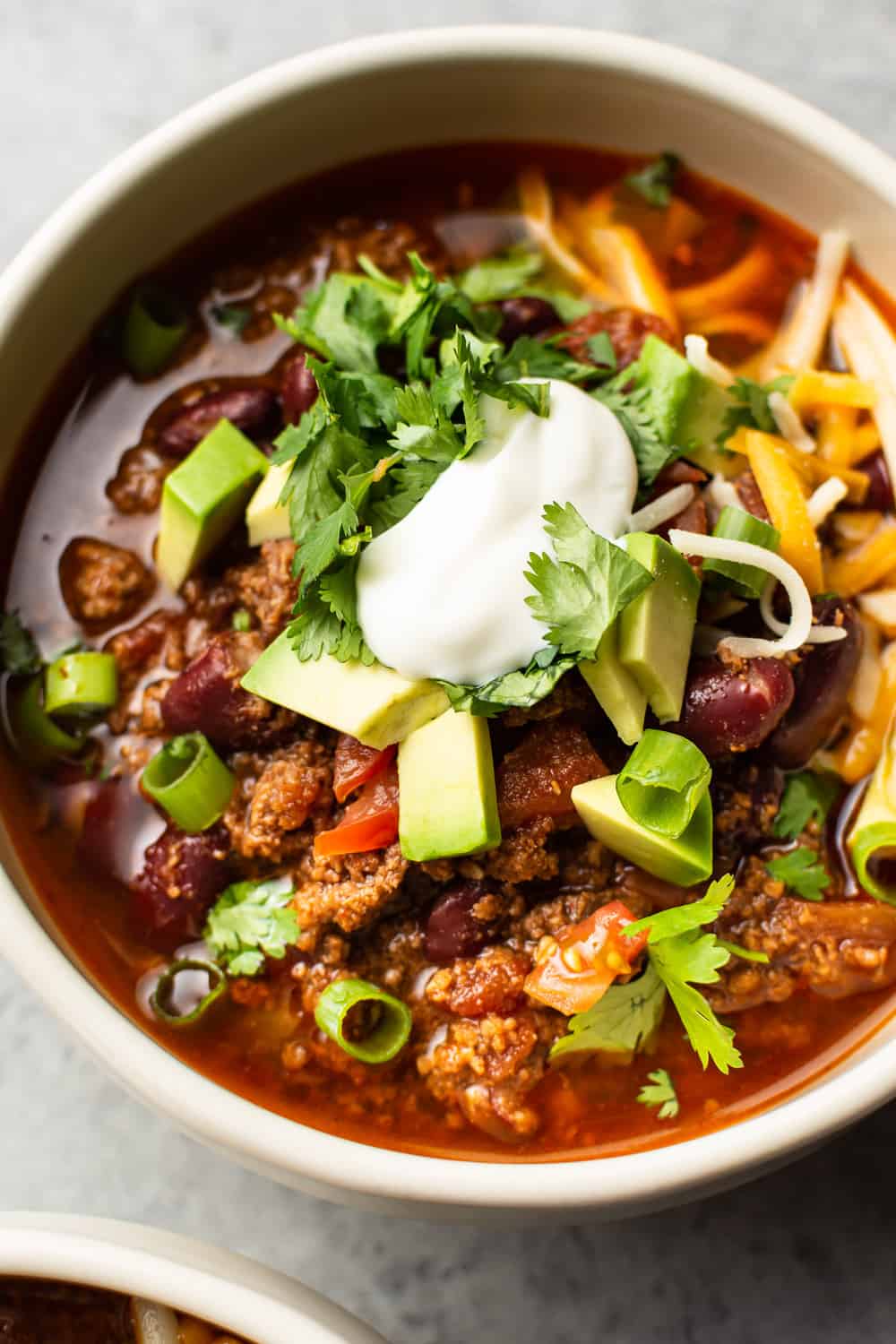 close-up of Instant Pot chili
