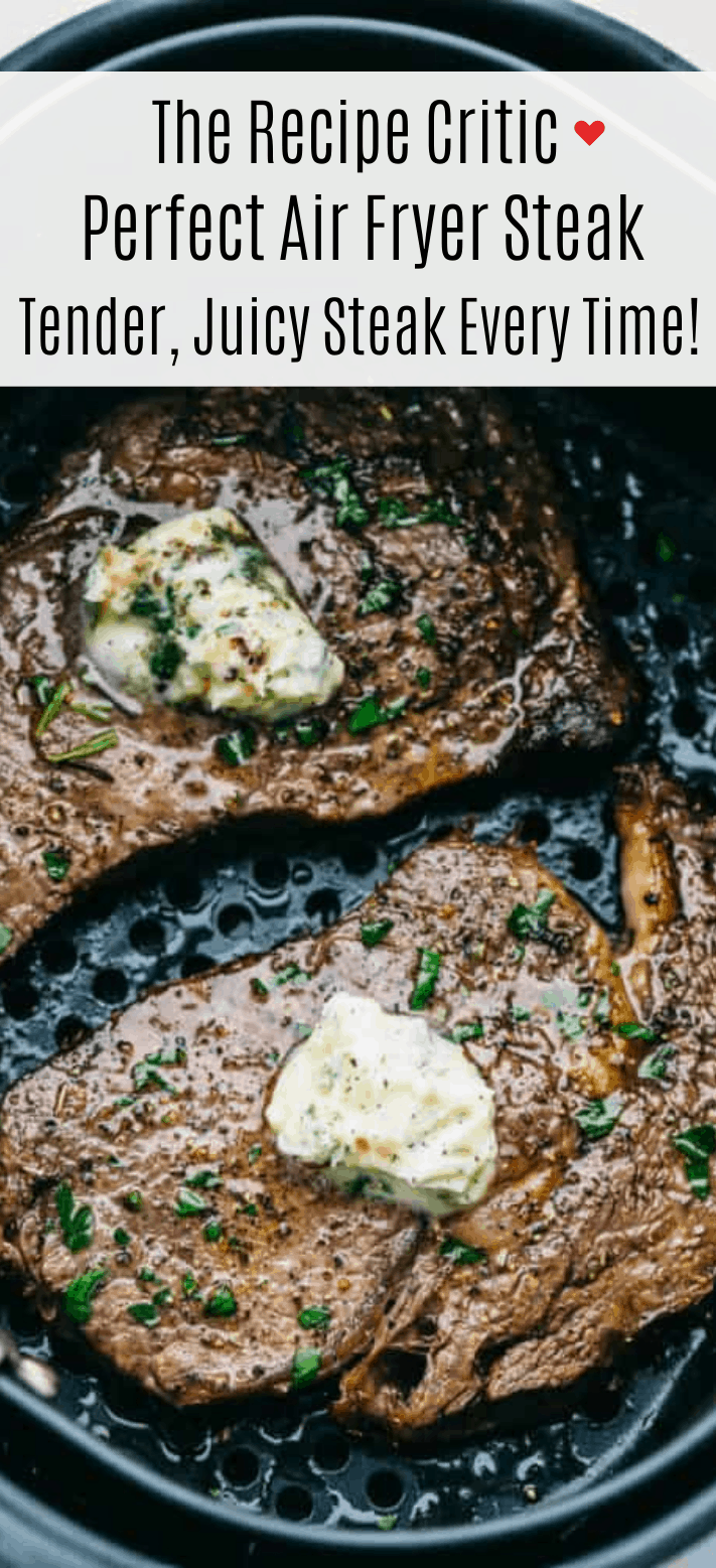 The Best Air Fryer Ribeye Steak Recipe with Garlic Butter