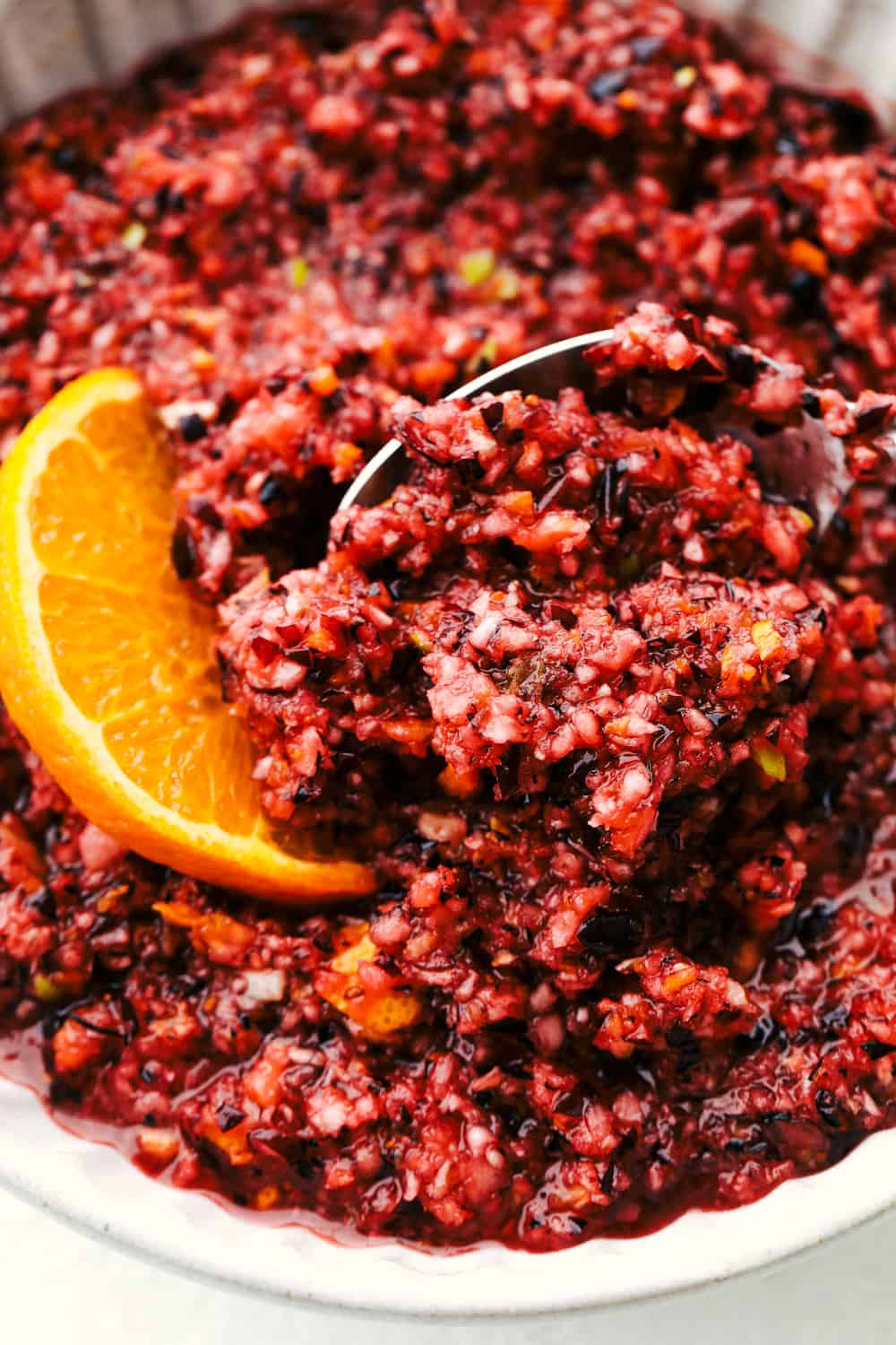 Sweet, zingy, colorful Cranberry Relish.