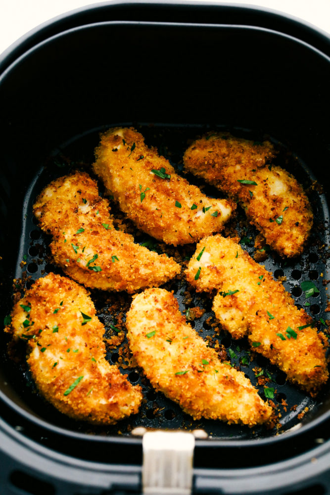 Crispy Parmesan Air Fryer Chicken Tenders Yummy Recipe