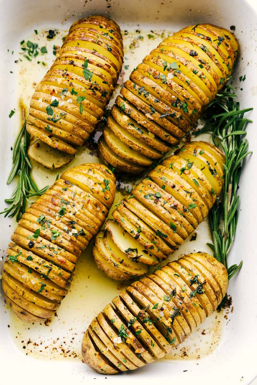 Garlic Herb Hasselback Potatoes