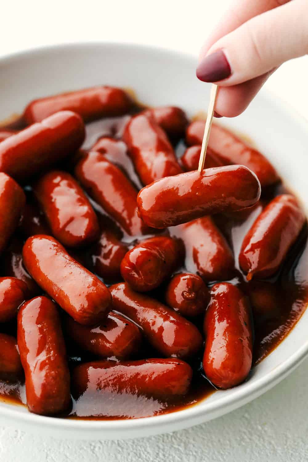 Crockpot BBQ Little Smokies Recipe - Savory Nothings