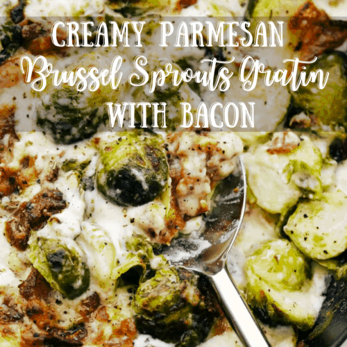 Creamy Parmesan Brussel Sprouts Gratin With Bacon | The Recipe Critic