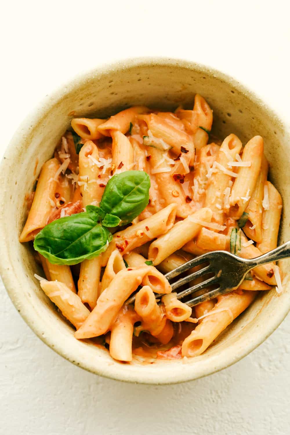 Creamy flavorful Penne Alla Vodka in a bowl.