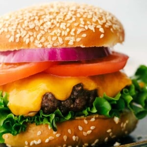 The Best Juicy Air Fryer Hamburgers with Cheese - 80