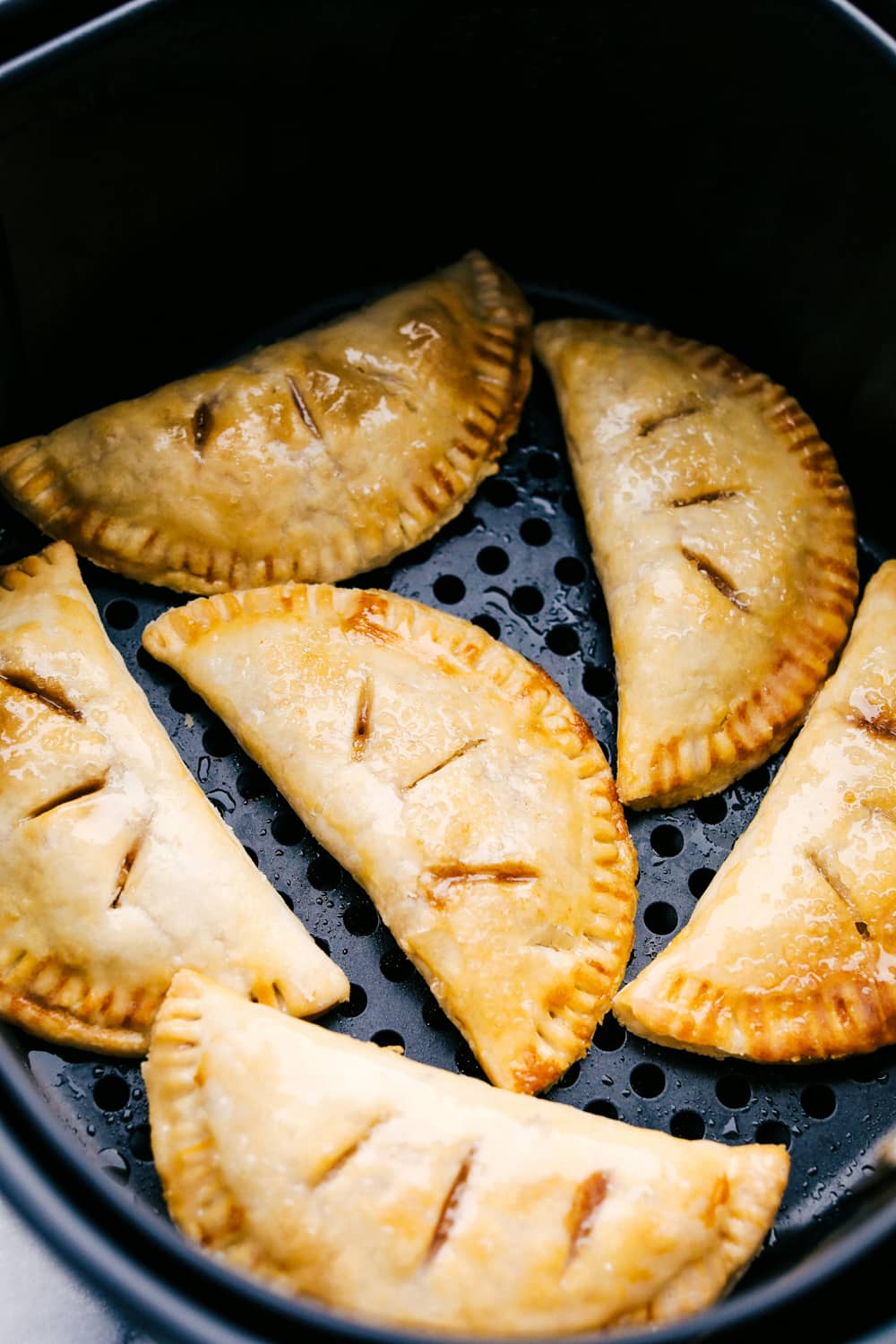 Hand held apple pies made in the air fryer. 