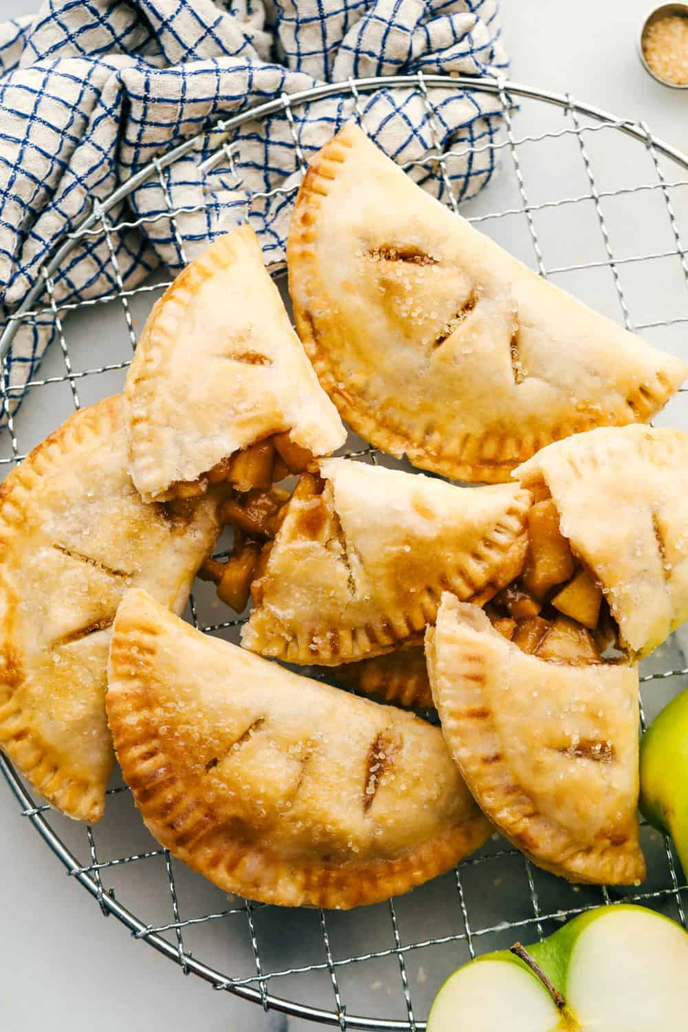 Hand held apple pies made in the air fryer. 