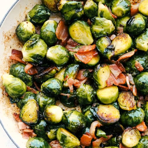 Perfect Sautéed Brussel Sprouts with Bacon | The Recipe Critic