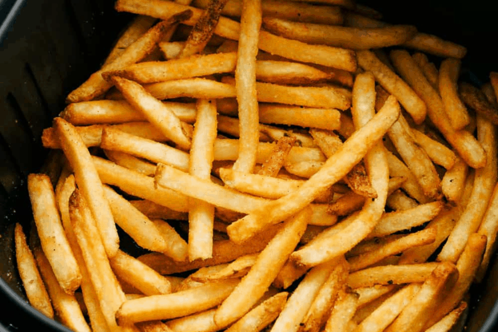 Air Fryer Frozen Shoestring Fries - Keeping the Peas