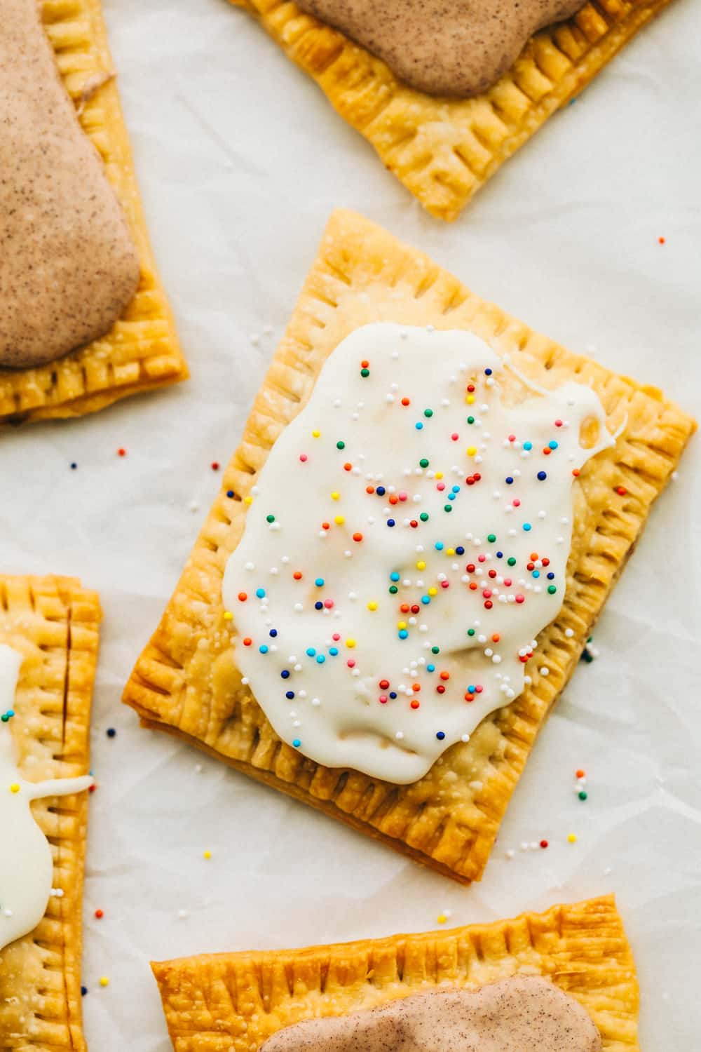 Homemade Air Fryer strawberry and brown sugar pop tarts. 