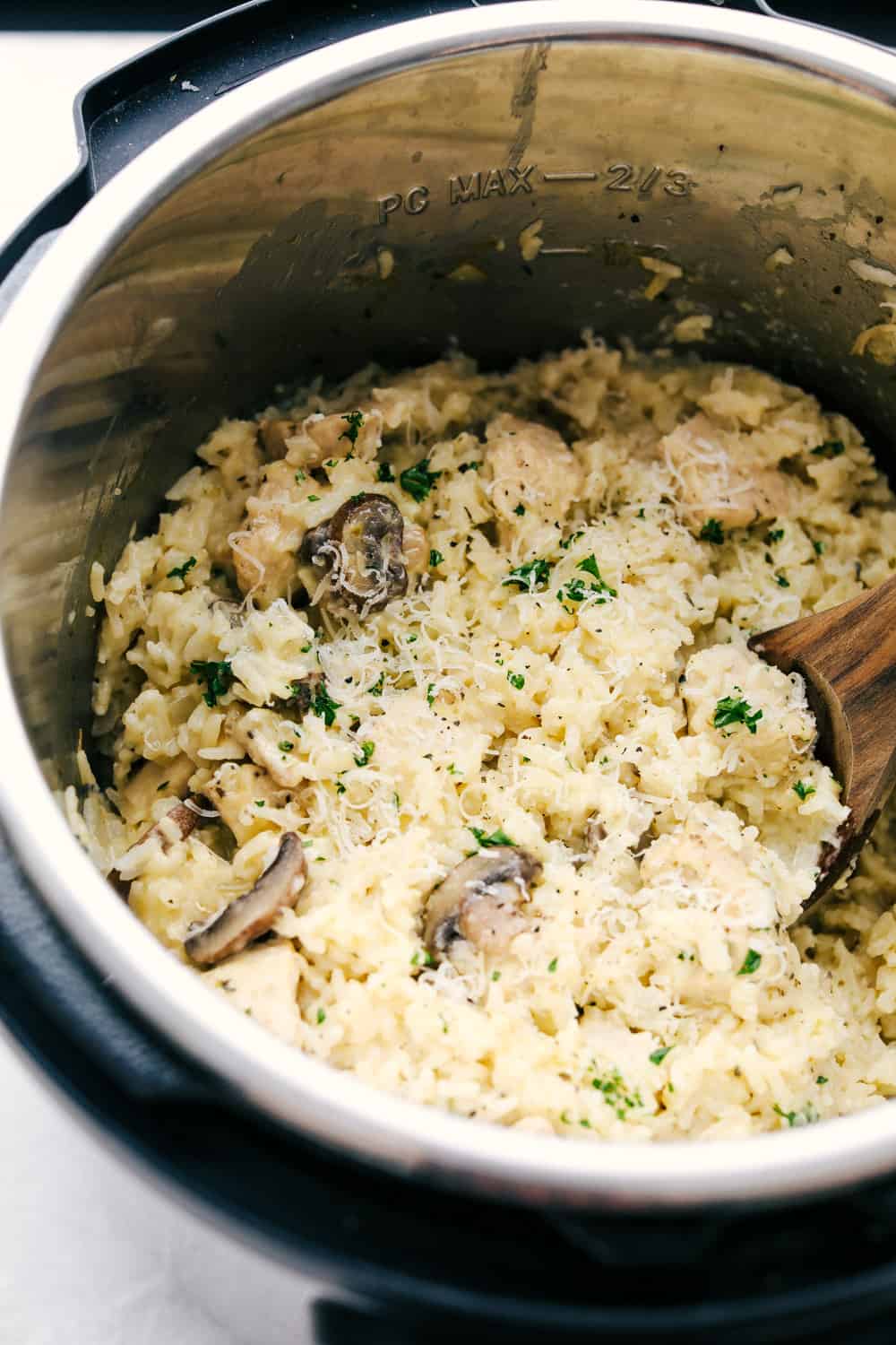 Instant pot chicken and rice is easy, creamy and so delicious.