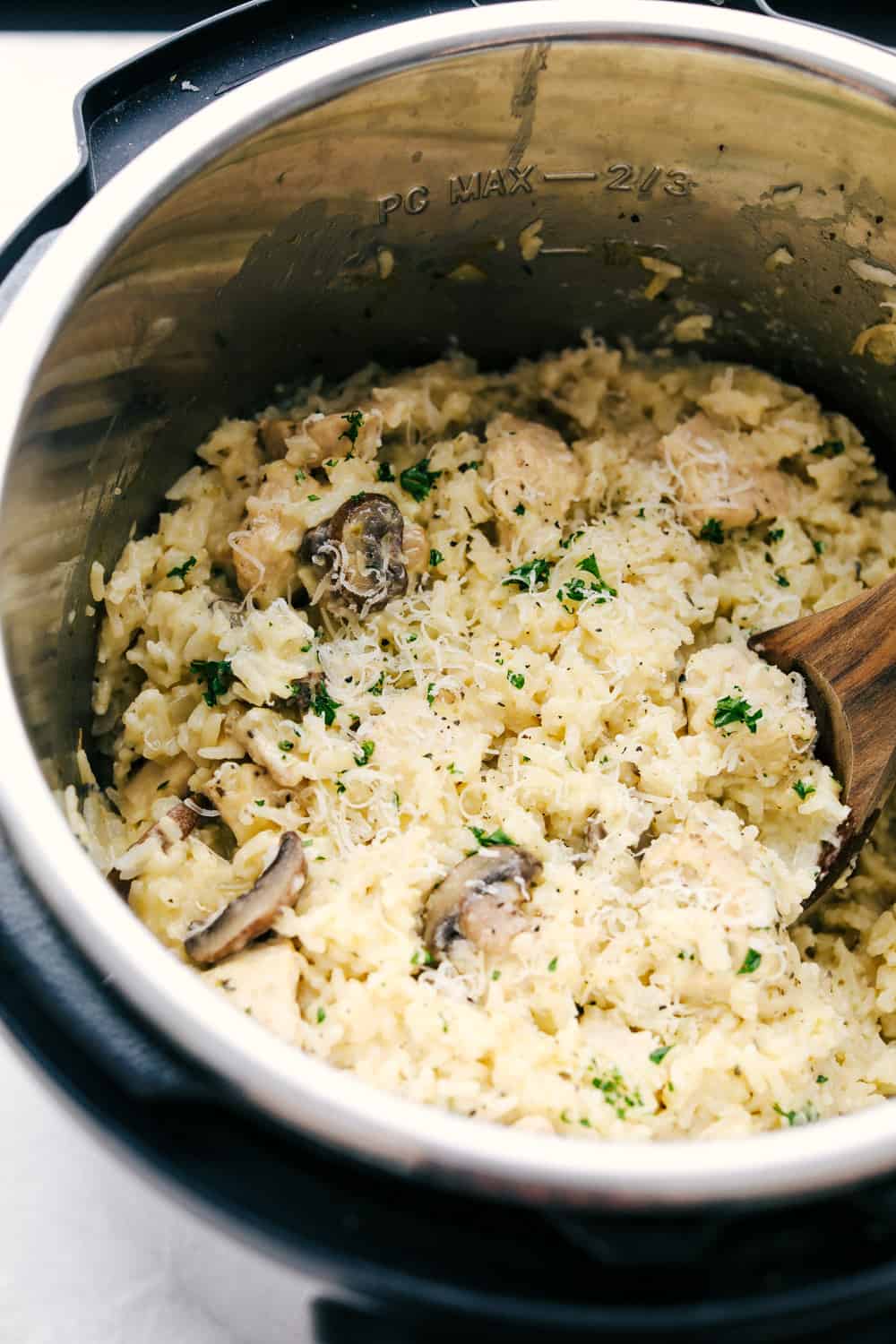 Instant Pot Creamy Parmesan Chicken and Rice