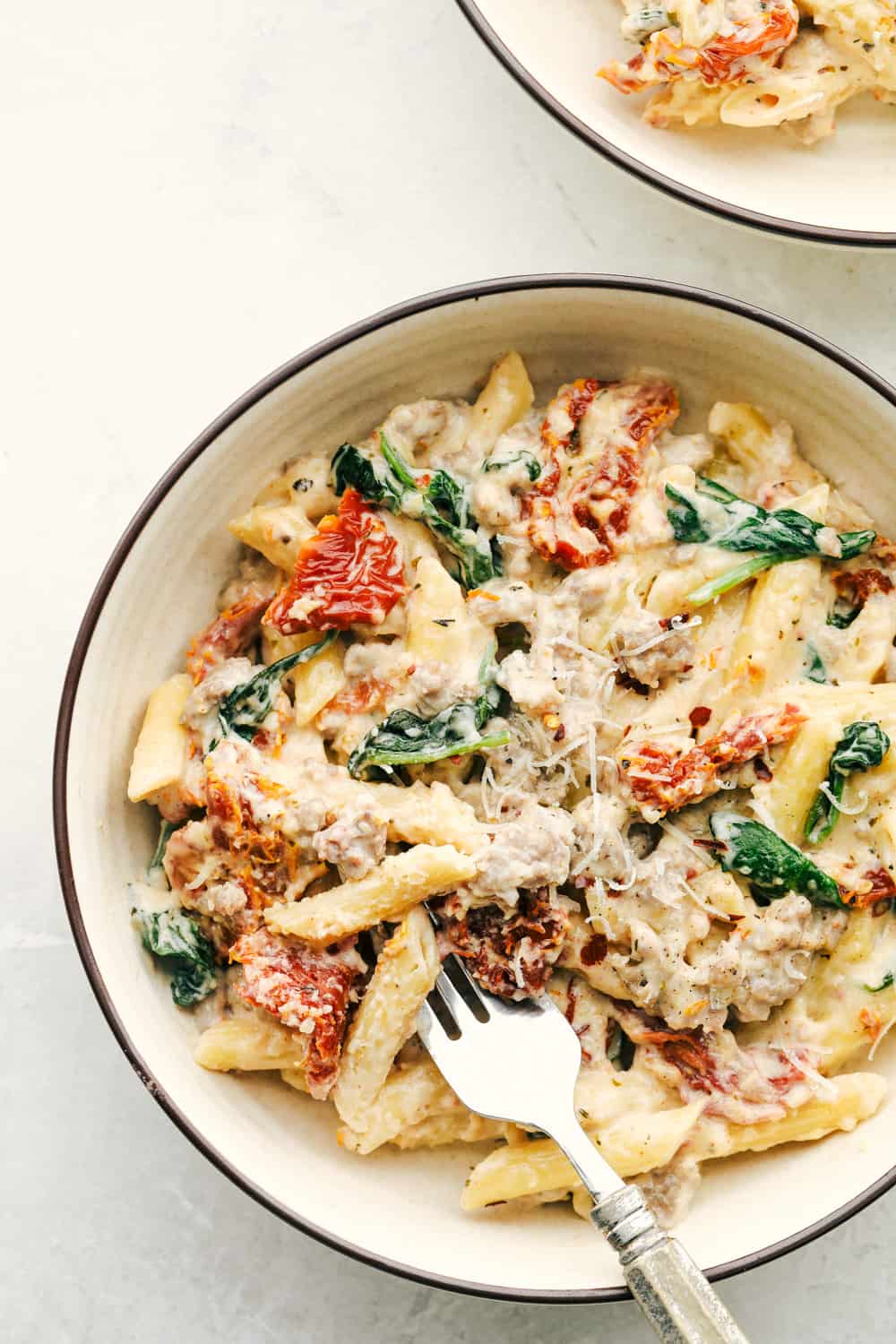 Creamy Tuscan Italian Sausage Pasta - 11