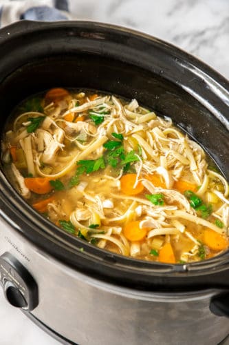 Homemade Crockpot Chicken Noodle Soup | The Recipe Critic