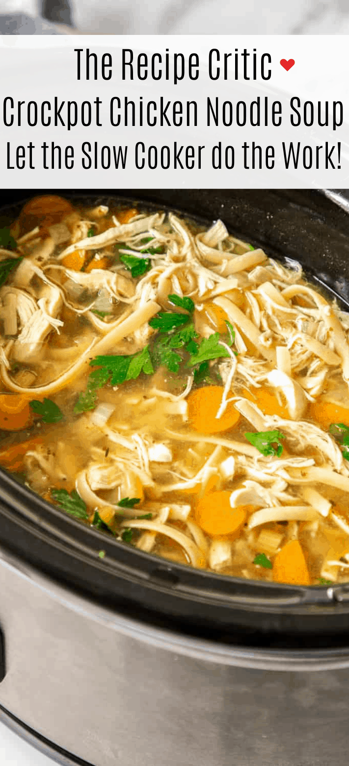 Homemade Crockpot Chicken Noodle Soup | Cook & Hook