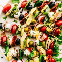 Easy Antipasto Skewers Appetizer | Cook & Hook