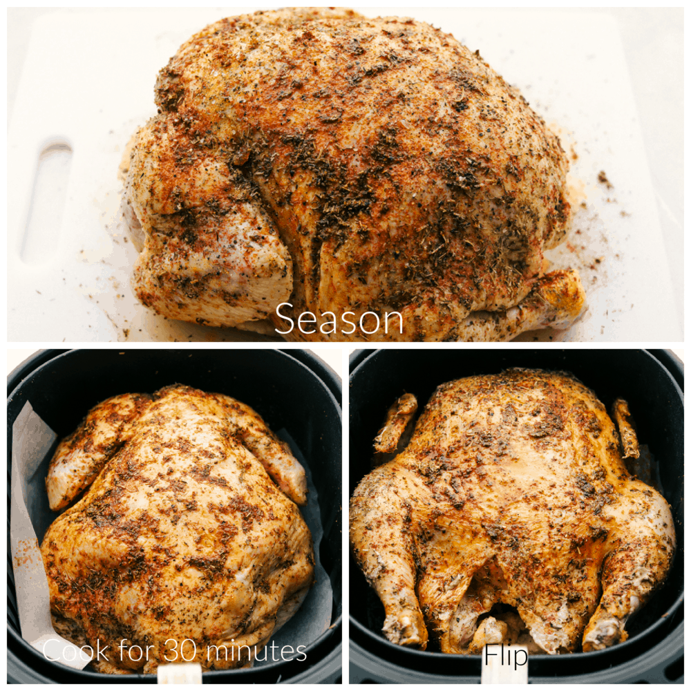 Air Fryer Rotisserie Chicken (Juicy and Crispy Skin) - Skinnytaste