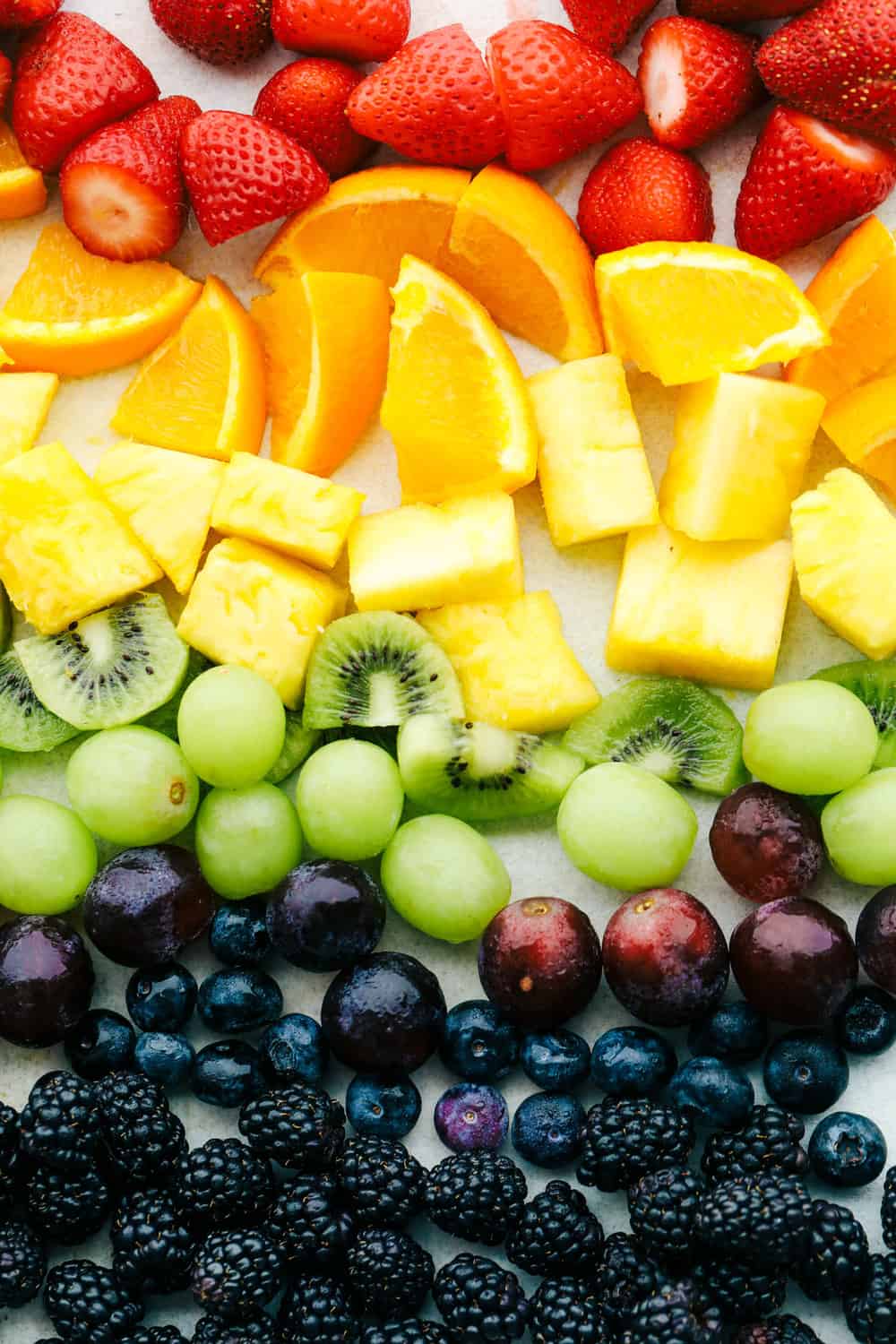 Prepared variety of fruit ready to use. 