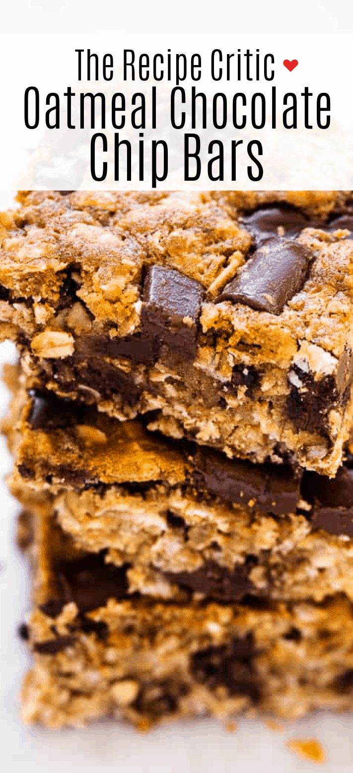 Best Oatmeal Chocolate Chip Bars | The Recipe Critic