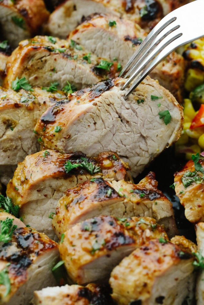 Grilled Pork Tenderloin with Honey Dijon Garlic - 18