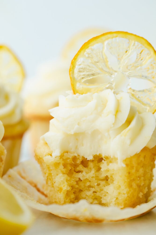 Lemon Cupcakes with Lemon Cream Cheese Frosting - 5