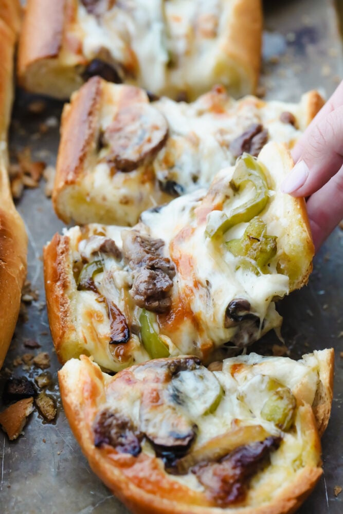 Philly Cheese Steak Cheesy Bread - 32