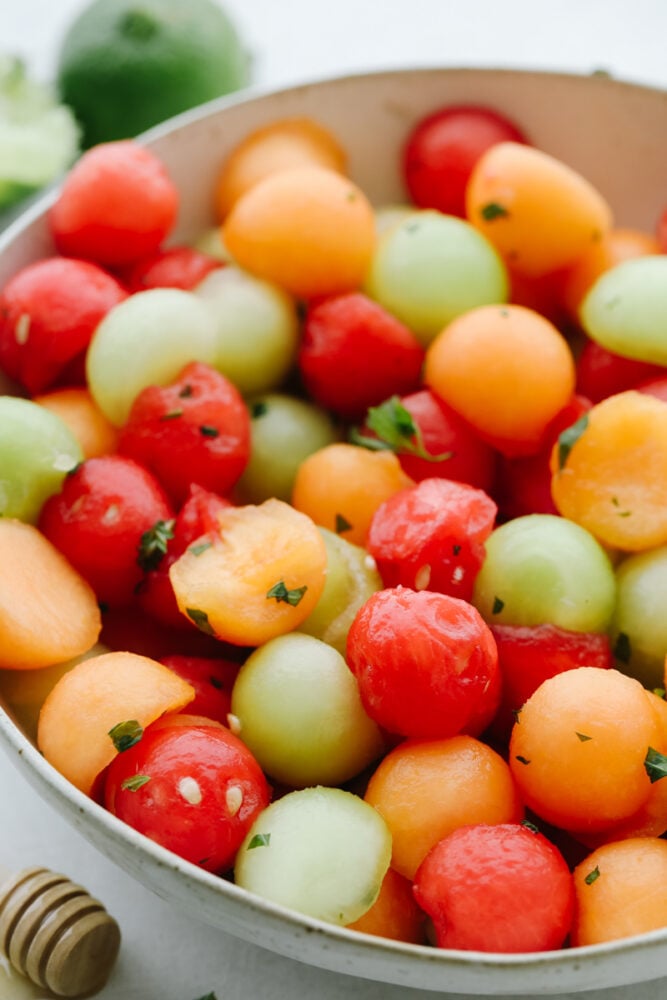 Melon Salad with a Citrus Honey Mint Dressing - 37