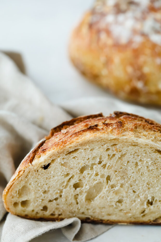 Perfectly light and airy sourdough bread. 