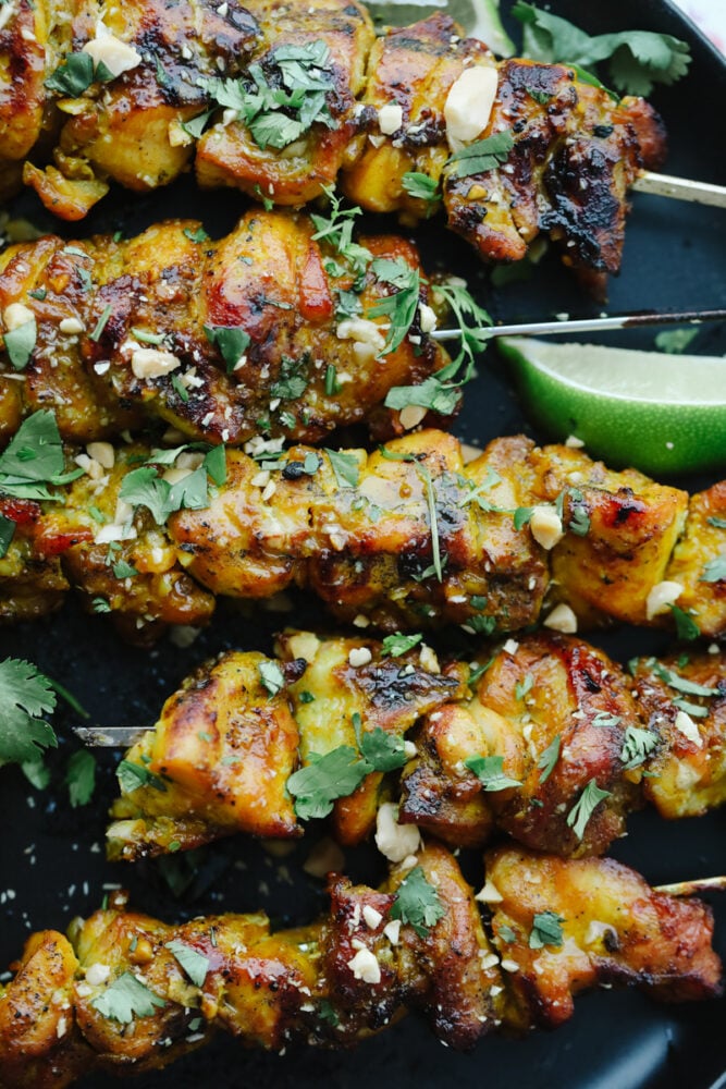 Thai Chicken Skewers with Peanut Sauce - 74