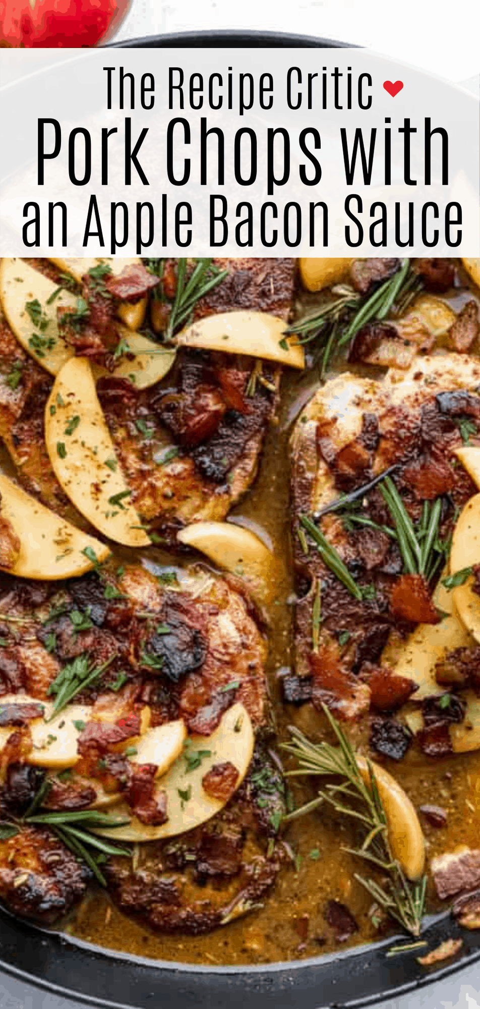 Pork Chops with Apples in an Apple Bacon Sauce | The Recipe Critic