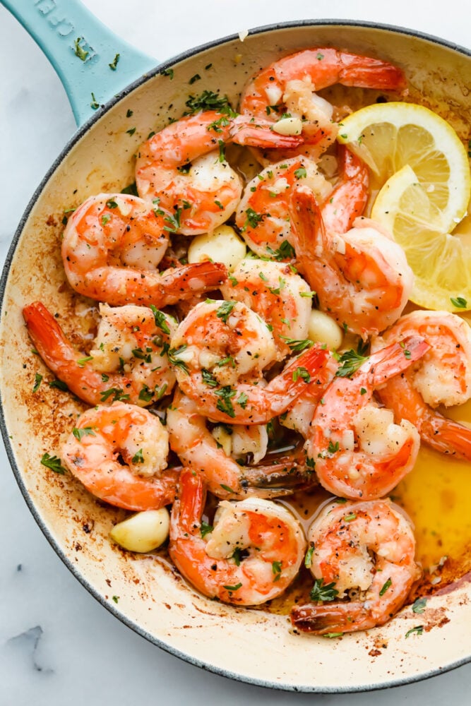 Simple Pan Fried Garlic Shrimp