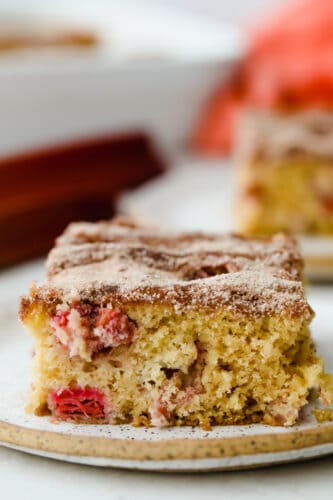 Cinnamon Sugar Rhubarb Cake | Cook & Hook