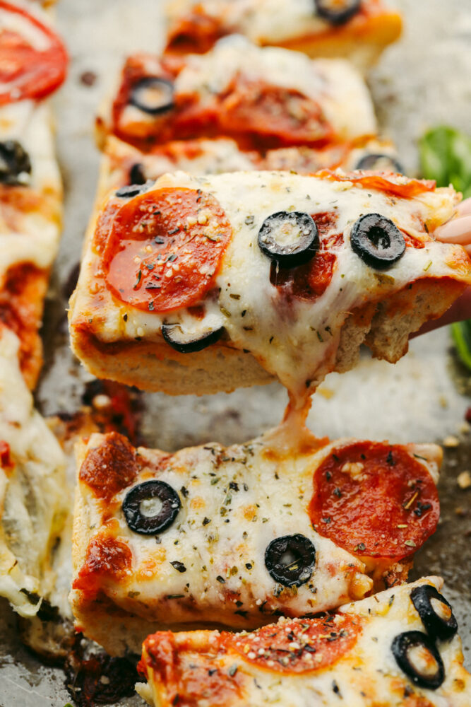 Homemade French Bread Pizza Recipe The Recipe Critic